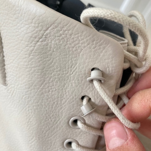 Sarto Anthropologie Ellera Ivory Leather Chelsea Boots Sz 7 - Picture 5 of 13